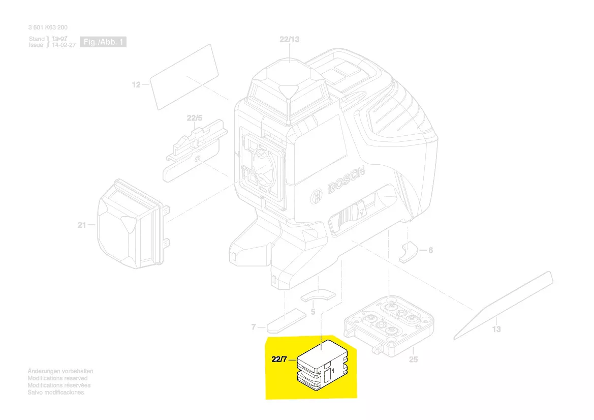 Insert fileté pour trépied réf. 1 618 C01 752 Bosch